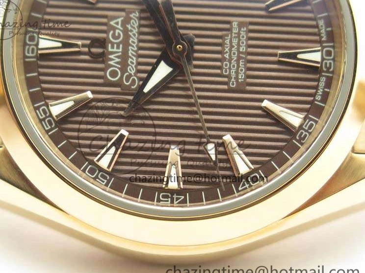 0209 Bright Aqua Terra Ladies 35mm RG V6F Best Edition Brown Dial On RG Bracelet A 8101